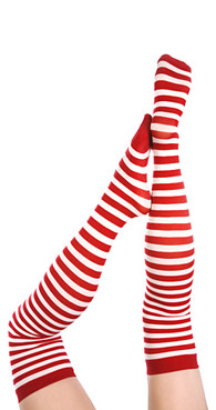 Bas rouge et blanc